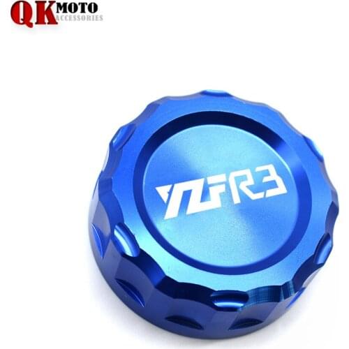 Rear Brake Reservoir Cover Caps CNC Cylinder Reservoir Cover For YAMAHA YZF R3 YZFR3 2015 2016 Motorcycle Cover caps