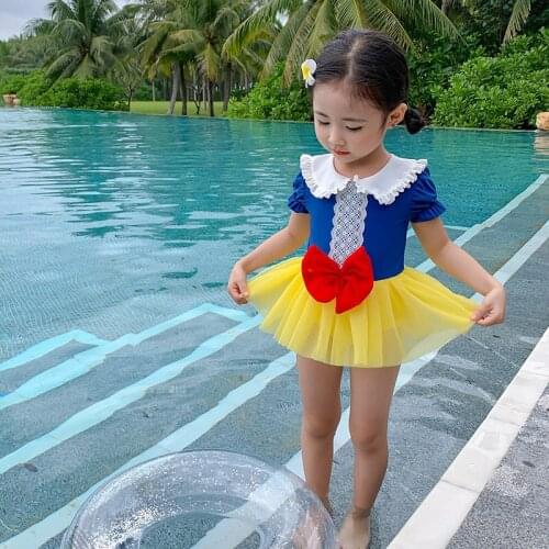 Girls' Swimsuit Skirt Girls' Summer 2021 Little Girl Princess Quick Drying Skirt Swimsuit Cosplay Costumes