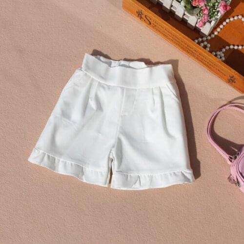 New 2019 Summer Baby Girl Clothes Children Clothing Fashion Girls Ruffle Shorts All-matched White Shorts Kids Clothes Age 2-16T