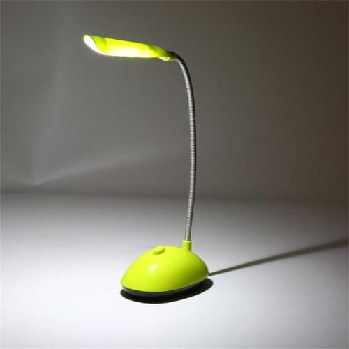 Fexiable LED Desk Light AAA Battery Operated Book Reading Lamp Green/ Blue PY-X7188