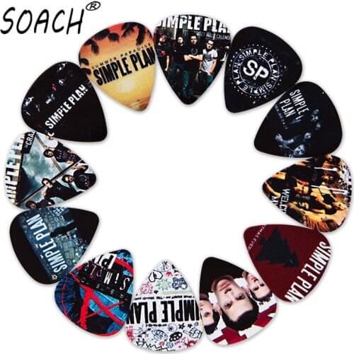 SOACH 10pcs 3 kinds of thickness new guitar picks bass Popular punk band pictures quality print pick Guitar accessories