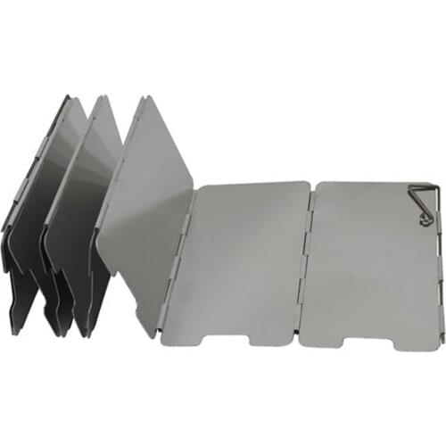 9 Plates Wind Shield Camping Outdoor Cooking Cookware Wood Stove Pot Set Stainless Steel Tableware Folding Wind shield Screen