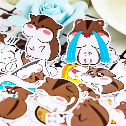Stickers 40pcs Creative cute self-made Hamster scrapbooking stickers /decorative sticker /DIY craft photo albums waterproof