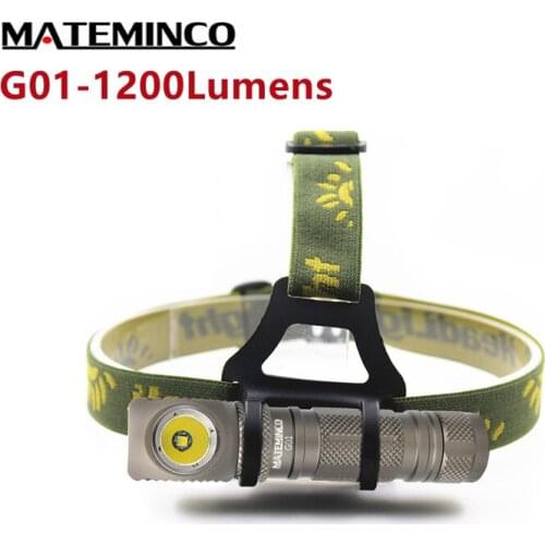 MATEMINCO G01 Headlamp 1200lm L-shape Angle LED Flashlight Type-C Rechargeable Magnetic Headlight For Outdoor Lighting