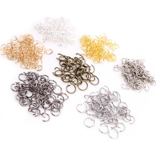 Open Loop Jump Rings 200pcs/lot 4 5 6 7 8 mm Open JumpRings for DIY Jewelry Making Necklace Bracelet Findings Connector Supplies