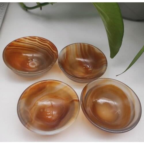 1pcs 5-6cm Natural crystal agate bowl agate Ashtray crystal ashtray home decoration stones and minerals Healing crystals