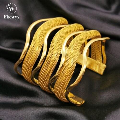Fkewyy Luxury Charm Bracelets For Women Multi-Layer Gold Plated Jewelry Gothic Accessories Festival Girls Snake Cuff Bracelet
