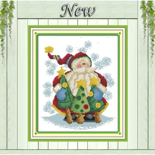 Santa Claus Christmas,Pattern printed on the canvas DMC 11CT 14CT Cross Stitch kits,needlework DIY embroidery for Set,Home Decor