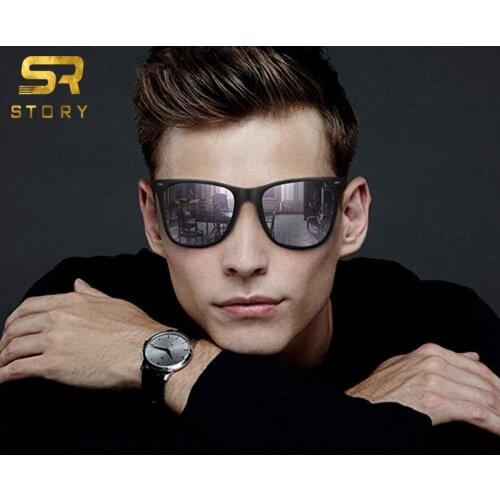 STORY Brand Design Polarized Sunglasses Men Women Driver Shades Male Vintage Square Sun Glasses Hiking Summer UV400 Oculos