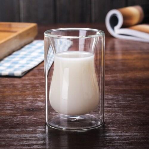 Double Wall Glass Cup Drinkware Heat-resistant Beer Espresso Coffee Cup Set Handmade Tea glass Whiskey Glass Cups Beer Mug