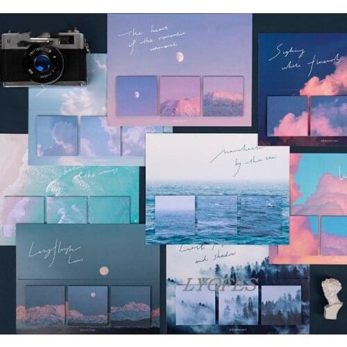 60 Sheets/pack Stars Moon Forest Theme Cute Memo Pad Stickers Decal Sticky Notes Scrapbooking Diy Kawaii Notepad Diary