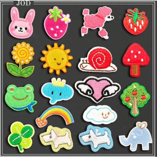 Mini Small Children Cartoon Patches for Clothing Bag Iron on Patch Applique Sew on Stickers Accessories Badges Kids Garment DIY
