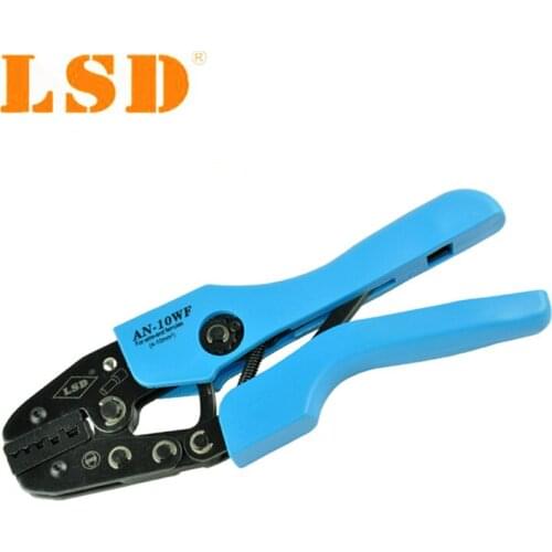Ratchet crimping tool/pliers for wire ferrules 1-10mm2 Crimper hand terminal crimping tools AN-10WF