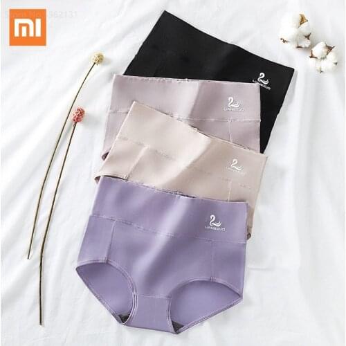 Xiaomi Graphene Antibacterial Underwear Crotch Briefs for Women Cotton Underpants Woman High-waisted Winter Ladies Panties 3pcs