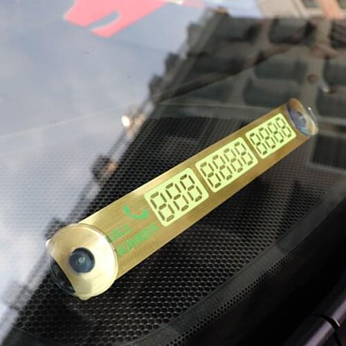Universal Car Styling Telephone Number Sticker 15x2cm Night Luminous Temporary Car Parking Card Plate Suckers Phone Number Card