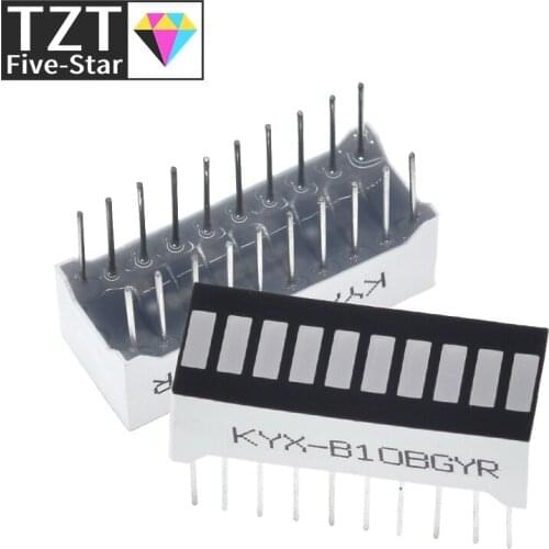 TZT 10 grid digital segment LED light bar super bright 2 red+3 yellow+4 green+1 blue light flat tube B10BRYGB