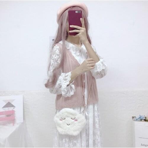 Autumn and winter dress womens 2018 new Japanese sweet long-sleeved lace casual fashion Lolita student dress