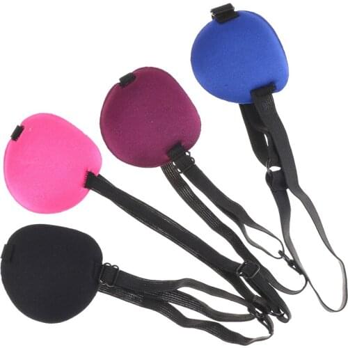 1PCS Excellent Quality Use Concave Eye Patch Goggles Adjustable Strap Foam Groove Washable Eyeshades 4 Colours