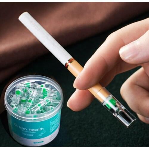100pcs Disposable Smoking Filter Pipe Tobacco Cigarettes Reduce Tar Filter Holder Cleaning Container Smoking Accessories