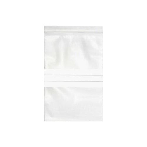 100Pcs Zip Lock Plastic Bags Writable Reclosable Disposable Clear 7.8" X 5.5"
