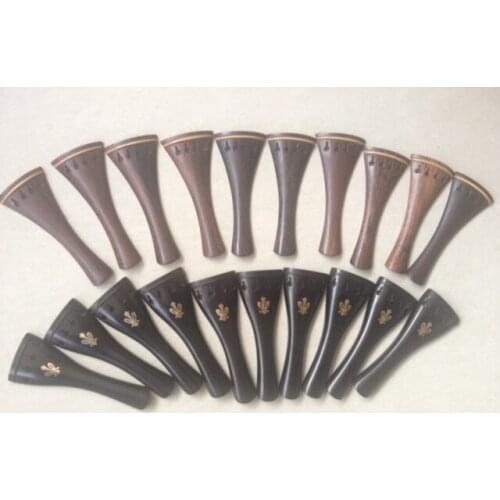 20pcs violin tailpieces 4/4 ebony and rosewood 10pcs each wholesale