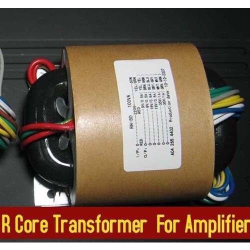 220V 100VA R Core Transformer For AMP 12V+12V 24V+24V