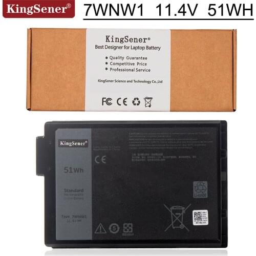 Kingsener 7WNW1 Laptop Battery for Dell Latitude 7424 5424 5420 Rugged Extreme Series Notebook P85G P86G DMF8C 0DMF8C 11.4V 51Wh