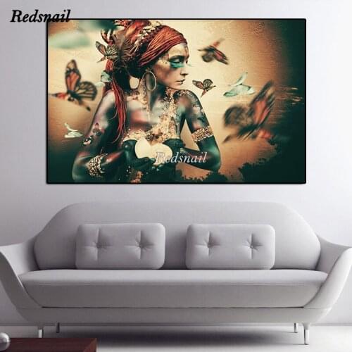 Diamant Embroidery,5D,puzzle diy Diamond Painting cross-stitch full Drill Mosaic Art Priestess Women Portrait Butterfly EE1079