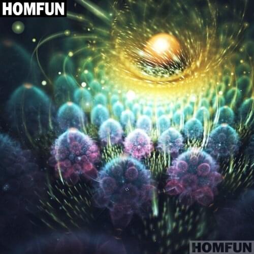 HOMFUN Full Square/Round Drill 5D DIY Diamond Painting "Art flowers" 3D Embroidery Cross Stitch 5D Decor Gift A01069