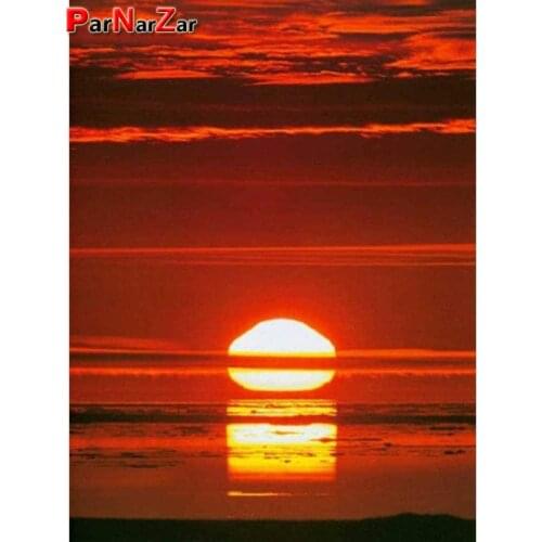 ParNarZar Full Square 5D DIY Diamond Painting "Sunset" Embroidery Cross Stitch Rhinestone Mosaic Painting Decor Gift