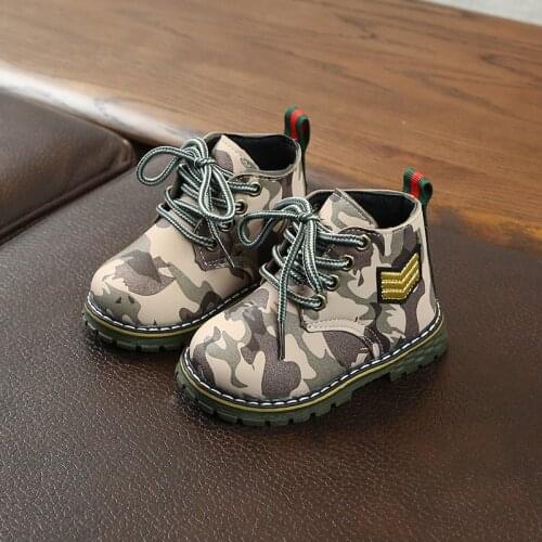 Childrens Martin Boots Baby Girls Boys Boots Autumn Kids Infant Toddler Shoes Camouflage Ankle Short Boots 1 2 3 4 5 6 Year Old