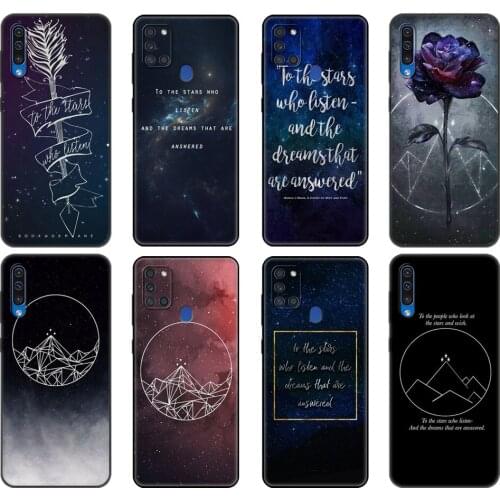 Black tpu Case For Samsung Galaxy A50 50S A30S A10 A11 A21S A41 A51 A71 M21 M30S S10 LITE Court of Mist and Fury Sarah J Maas