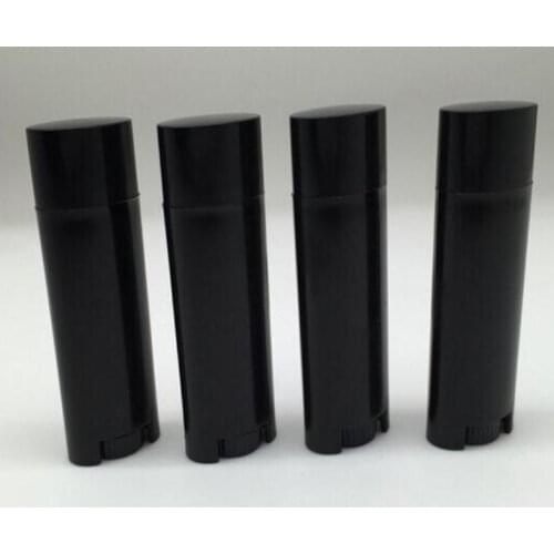 Black Oval Lip Balm Tube 4.5g 0.15oz Deodorant Container Lotion Bar Twist Empty lipstick wholesale SN562