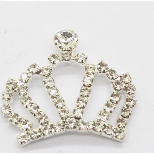 Hot Sale 10Pcs / Set Rhinestone Button Metal Crown Decoration Crafts DIY Wedding Decoration Embellishment Button