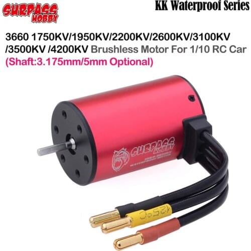 KK Waterproof Series 3660 1750KV 1950KV 2200KV 2600KV 3100KV 3500KV 4200KV Brushless Motor for 1/10 RC Crawler Truck Car