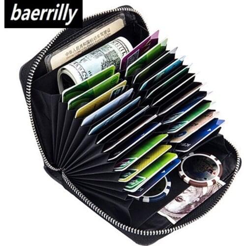 High Quality Genuine Leather Unisex Card Holder Wallets Female Credit Card Holders Women Organizer Passport Purse driver license