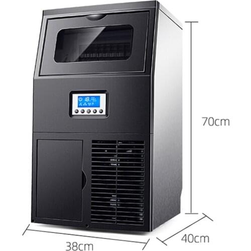 45KG/24H Ice Machine Ice Maker Commercial Milk Tea Shop Ice Cube Making Small Household Automatic 32 Pieces Ice