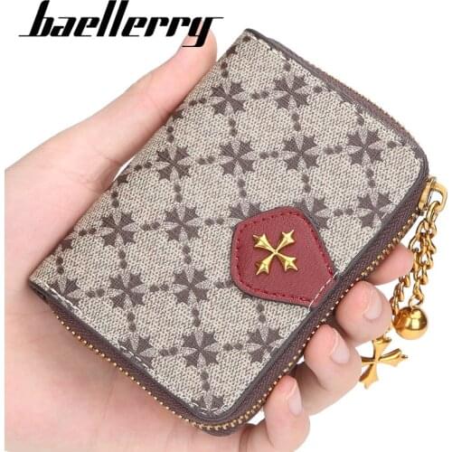 Baellerry Summer Ladies Wallets Tassel Purse For Girls PU Leather Coin Pocket Women Short Bags Print Pocket carteras para mujer