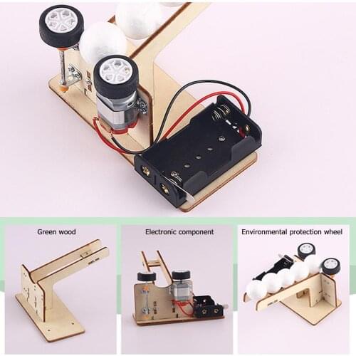 DIY Science RC Airboat Model Science Experiment Puzzle Assembly Toy For Students Boys Kids Diy Educational Pitching Machine Kits