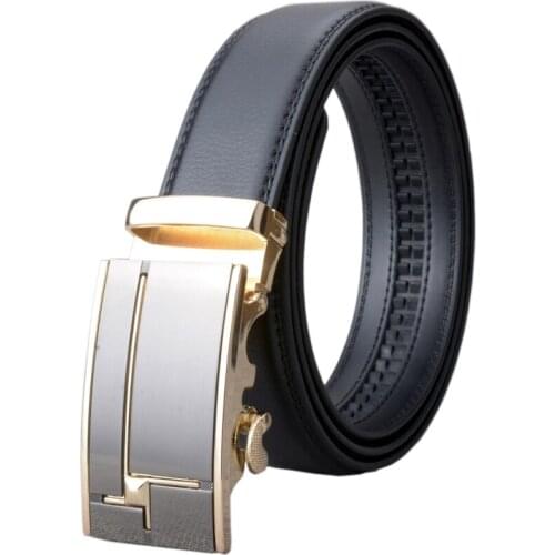 Fashion New Designers Automatic Buckle Genuine Leather Luxury Belts Business Belts for Men Ceinture Homme