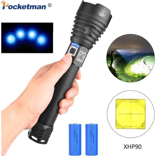 NEW XHP90 Most Powerful LED Flashlight XLamp 18650 26650 Zoom Torch XHP70.2 USB Rechargeable Tactical Light Camping Hunting Lamp