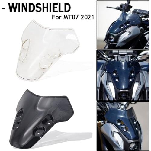 New Motorcycle Accessories Windscreen Windshield Deflectors Wind Shield Screen Protector Parts For Yamaha MT07 MT-07 MT 07 2021