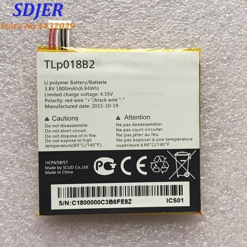 New 1800mAh TLp018B2 Battery For Alcatel One Touch Idol OT 6030 6030d 6030X 6030A Snap OT 7025 7025D TCL S820 P600 P606T