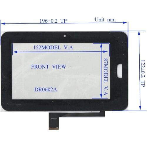 ZhiYuSun DR060 new Touch Screen glass Capacitive touch screen 7inch 196*122 widh 122mm length 196mm For Tablet PC