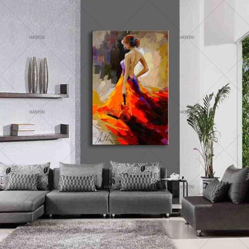 New style 100% Handpainted Abstract portrait Oil Painting on Canvas Handmade sexy girl Painting For Living Room Wall Art Picture