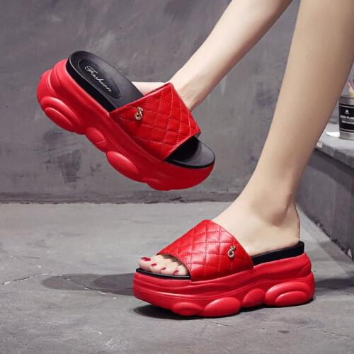 Beach Slip On Leisure Platform Summer Sandals 2020 Wedges High Heels Women Shoes Woman comfortable Wedges Shoes Woman Flip Flops