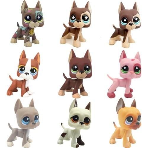 LPS CAT rare original pet shop cute toys dog Great Dane old real animal collection puppy child toys collectible Xmas gifts