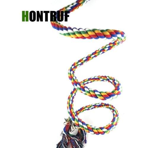 Medium And Large Parrot Bird Toy Climbing Rope Cotton Rope Resistant Bite Sling Swings Bird Stand Birdcage Accessories Supplies