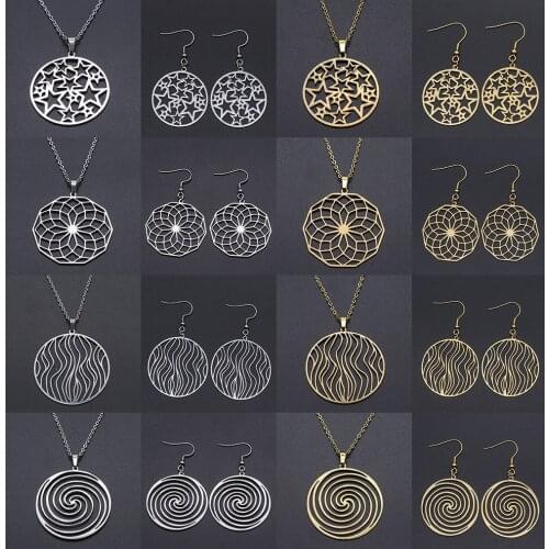 Wonlee Winle Stainless Steel Statement Round Charms Short Pendant Necklaces for Women DIY Full Polished Jewelry Dropshipping