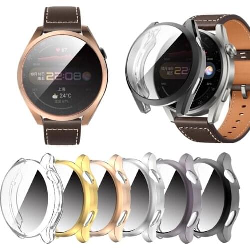 TPU Protection Case For Huawei Watch 3 Full Cover Case with Screen Protector Film Shell Bumper Watch 3 Pro 48mm 46mm Protective